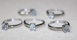 Topas facettiert - Ring - Metall - verstellbar - 10 St�ck