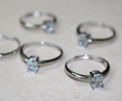 Topas facettiert - Ring - Metall - verstellbar - 10 St�ck