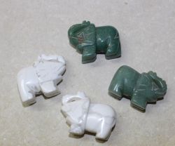 Edelstein Mix - Anh�nger - Elefant mit Bohrung - 10 St�ck