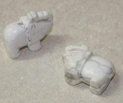 Edelstein Mix - Anh�nger - Elefant mit Bohrung - 10 St�ck