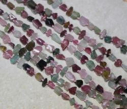 Turmalin - multicolor - Freeform - 6-8mm - Kettenstrang
