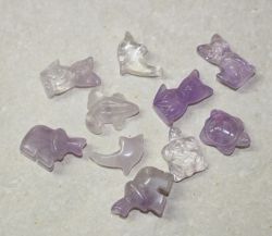 Amethyst - Anh�nger - Tier Mix mit Bohrung zum Selbstkleben  -