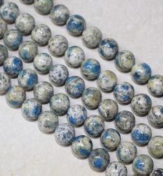 K2 Granit mit Azurit - Kugel - 10mm - Kettenstrang