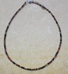 Turmalin multicolor - Rondelle - facettiert - 4mm - 45cm - Kette
