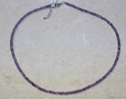 Amethyst - Rondelle - facettiert - 4mm - 45cm - Kette