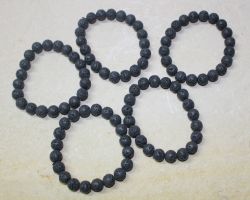 Lava - Kugel - 10mm - Armband Elastik - 5 St�ck