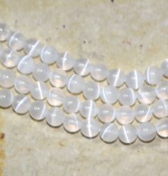 Selenit - Kugel - 6mm - Kettenstrang