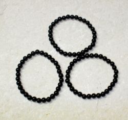 Onyx - Kugel - 6mm - Armband Elastik - 3 St�ck