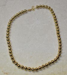 Kette - Kugel 8mm - Metall goldfarbig - 3 St�ck
