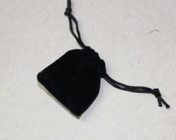 Samts�ckchen mit Zugband - schwarz - 6x5 cm - 12 St�ck