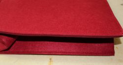 Geschenktragetasche - Filz dunkelrot- 30x24x12cm - 5 St�ck