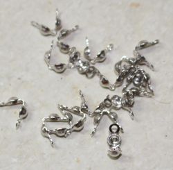 Kapsel Kalotte mit Loch - 7mm - Sterling Silber - 20 St�ck