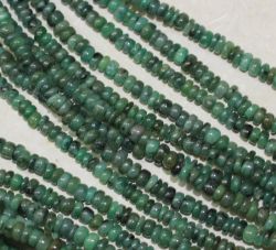 Smaragd - Rondelle - 3-4mm - 45cm - Edelstein Kette - 1 St�ck