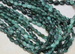 Smaragd - Oval - 6-8mm - 45cm - Edelstein Kette - 1 St�ck