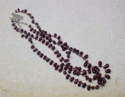 Rubin - Tropfen - 6-8mm - 45cm - Edelstein Kette - 1 St.