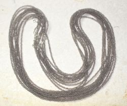 Rauchquarz - Kugel - facettiert - 3mm - 90cm - Edelstein Kette