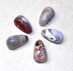 Mystic Chalcedon - Trommelsteine gebohrt - Anh�nger - 5 St�ck