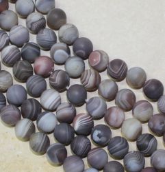 Botswana Achat - Kugel - matt - 10mm - Kettenstrang