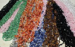 Edelstein Mix - Kette Splitter 8fach geknotet - 10 St�ck