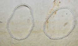 Bergkristall - Kugel - facettiert - 3mm - Armband Elastik - 2 St