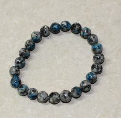 K2 Granit mit Azurit - Kugel - 8mm - Armband - 1 St�ck