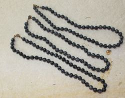 Schneeflocken Obsidian - Kugel - 8mm - 45cm - Kette 3 St.
