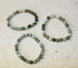Jade Burma - Kugel - 8mm - Armband Elastik - 1 St�ck