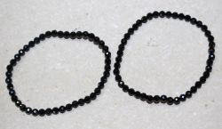 Spinell - Kugel - facettiert - 4mm - Armband Elastik - 2 St.