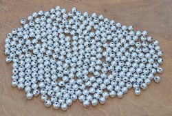 Kugeln-  6mm kleines Loch - Schmuckzubeh�r - Metall rhodiniert