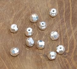 Kugel - facettiert  8mm - ca. 15 St�ck -  Silber