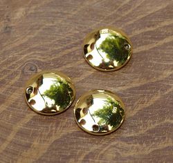 Linse flach - vergoldet - poliert - 12 x 5mm - 10 St�ck