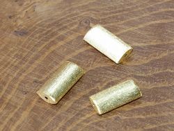 Zylinder - vergoldet - geb�rstet - 16 x 8 x 4mm - 6 St�ck