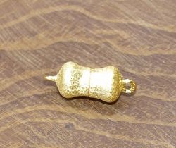 Schlie�e Magnet - Sterling Silber vergoldet - Peanut  - 13mm - 3
