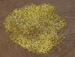 Quetschperlen - goldfarbig  - 2mm