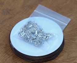 Baumwollkordel auf Rolle - braun - 1,5mm 10m & 20 Verschl��e