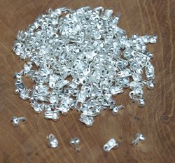 Quetschkapsel mit �se - Metall versilbert