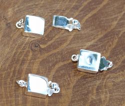 Schlie�e Kastenverschluss - Sterling Silber poliert - 3 St