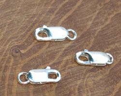 Karabiner Verschluss l�nglich - Sterling Silber - 11mm - 10 St
