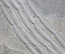 Bergkristall - Spindel - matt - 20x5mm - Kettenstrang