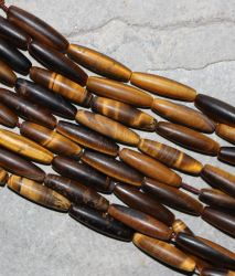 Tigerauge - braun - Spindel - matt - 20x5mm - Kettenstrang