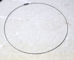 Halsreif - einreihig - grau - Magnetschlie�e - 45 cm - 10 St.