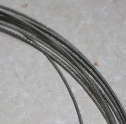 Halsreif - einreihig - grau - Magnetschlie�e - 45 cm - 10 St.