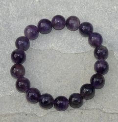 Amethyst - Kugel - 10mm - Armband Elastik -  3 St�ck