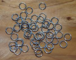 Ring 8mm - geschlossen - Metall rhodiniert - ca. 100 St�ck