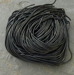 Lederband Rind - schwarz - 2mm - 1 Meter - 50 St�ck