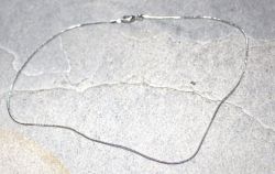 Kette aus Metall - rhodiniert - 1-1,2mm - 45 cm - 10 St�ck