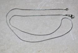 Kette aus Metall - rhodiniert - 1-1,2mm - 45 cm - 10 St�ck