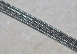 Kette aus Metall - rhodiniert - 1-1,2mm - 45 cm - 10 St�ck