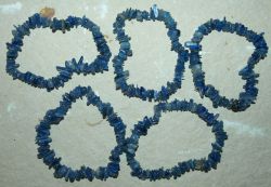 Disthen (Cyanit) - Splitter - Armband Elastik - 5 St�ck