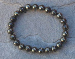Pyrit - Kugel - 8mm - Armband Elastik - 2 St�ck
